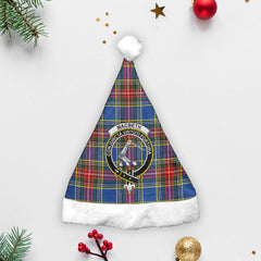 Clan MacBeth Modern Tartan Crest Christmas Santa Hat DW49 MacBeth Modern Tartan Tartan Santa Hat