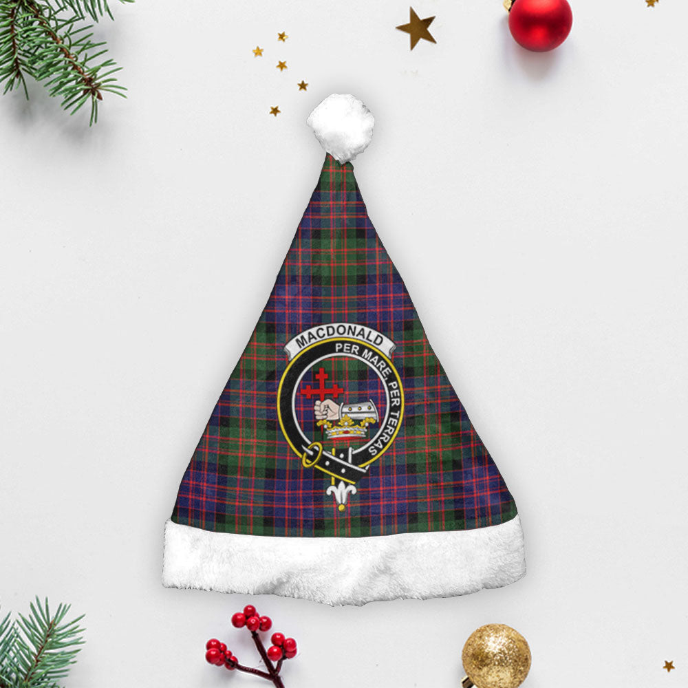 Clan MacDonald Modern Tartan Crest Christmas Santa Hat LB79 MacDonald Modern Tartan Tartan Santa Hat