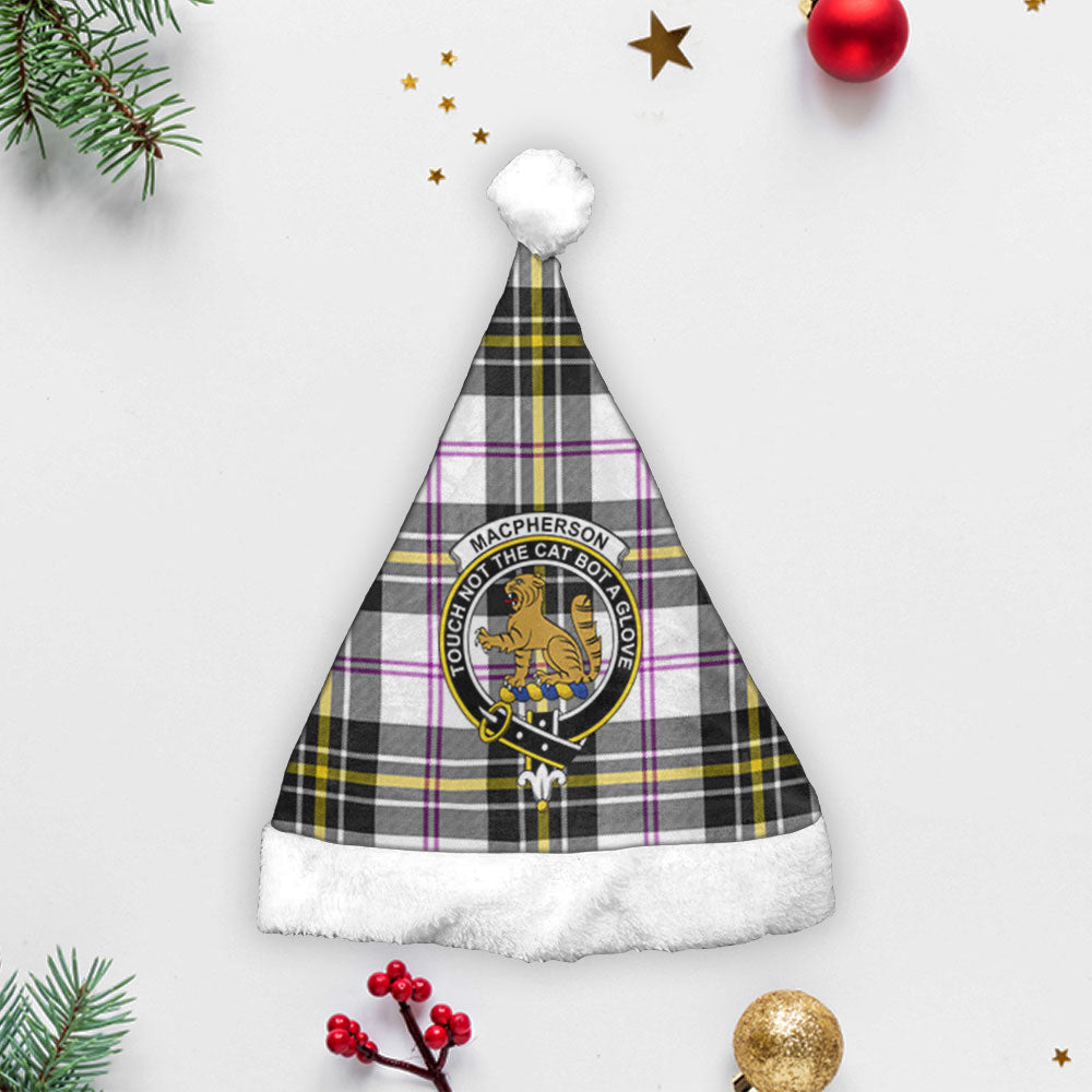 Clan MacPherson Dress Modern Tartan Crest Christmas Santa Hat YF92 MacPherson Dress Modern Tartan Tartan Santa Hat