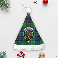 Clan Monteith Tartan Crest Christmas Santa Hat JY27 Monteith Tartan Tartan Santa Hat