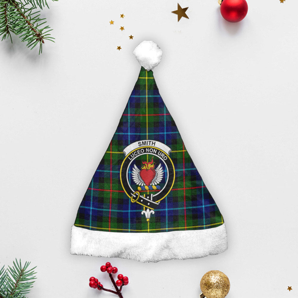Clan Smith Modern Tartan Crest Christmas Santa Hat SW40 Smith Modern Tartan Tartan Santa Hat