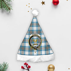 Clan Stewart Muted Blue Tartan Crest Christmas Santa Hat XL10 Stewart Muted Blue Tartan Tartan Santa Hat