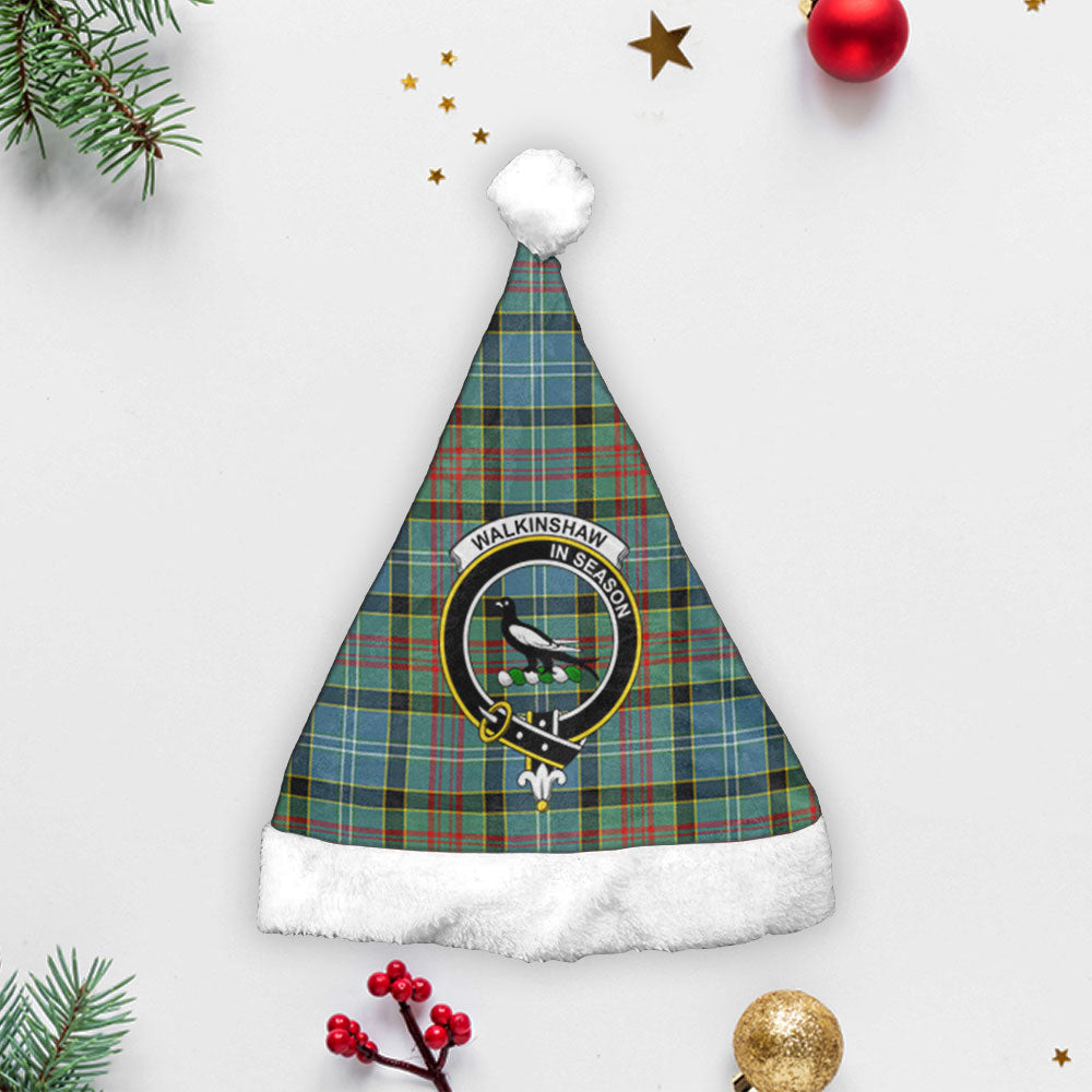 Clan Walkinshaw Tartan Crest Christmas Santa Hat OQ27 Walkinshaw Tartan Tartan Santa Hat