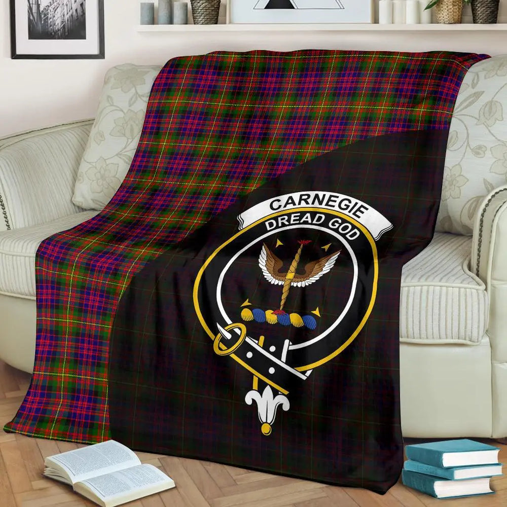 Clan Carnegie Modern Tartan Crest Blanket Wave Style GX46 Clan Carnegie Tartan Today