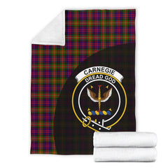 Clan Carnegie Modern Tartan Crest Blanket Wave Style GX46 Clan Carnegie Tartan Today