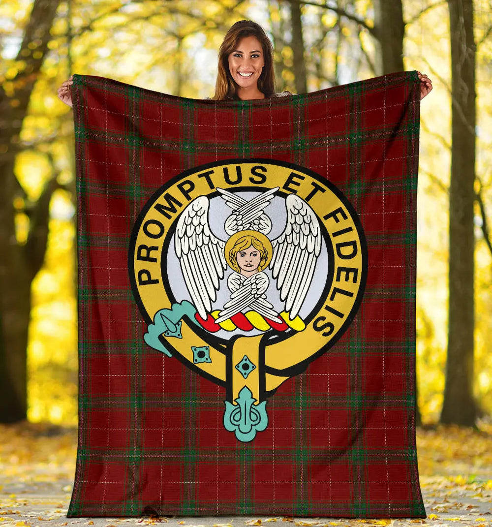 Clan Carruthers Family Tartan Official Crest Blanket 3 Sizes WN11 Clan Carruthers Tartan Today