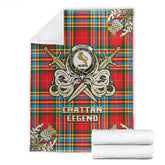 Clan Chattan Tartan Gold Courage Symbol Blanket HG60 Clan Chattan Tartan Today