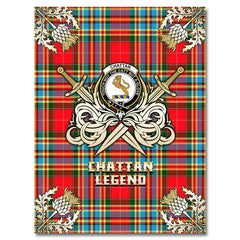 Clan Chattan Tartan Gold Courage Symbol Blanket HG60 Clan Chattan Tartan Today