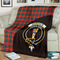 Clan Chisholm Ancient Tartan Crest Blanket Wave Style SV89 Clan Chisholm Tartan Today