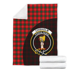 Clan Chisholm Modern Tartan Crest Blanket Wave Style YM30 Clan Chisholm Tartan Today