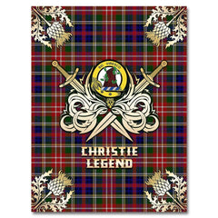 Clan Christie Tartan Gold Courage Symbol Blanket QB14 Clan Christie Tartan Today