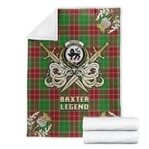 Clan Clan Baxter Modern Tartan Gold Courage Symbol Blanket BU58 Clan Baxter Tartan Today