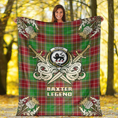 Clan Clan Baxter Modern Tartan Gold Courage Symbol Blanket BU58 Clan Baxter Tartan Today
