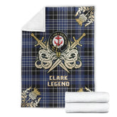 Clan Clark Tartan Gold Courage Symbol Blanket ON27 Clan Clark Tartan Today