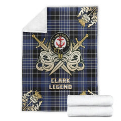 Clan Clark Tartan Gold Courage Symbol Blanket ON27 Clan Clark Tartan Today