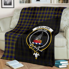 Clan Clelland Modern Tartan Crest Blanket Wave Style NL51 Clan Clelland Tartan Today
