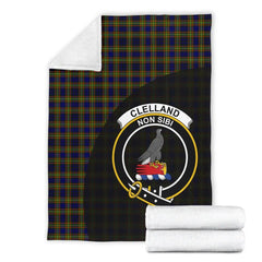 Clan Clelland Modern Tartan Crest Blanket Wave Style NL51 Clan Clelland Tartan Today