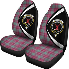 Clan Crawford Ancient Tartan Crest Circle Style Car Seat Cover QO53 Clan Crawford Tartan Today