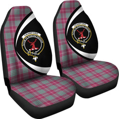 Clan Crawford Ancient Tartan Crest Circle Style Car Seat Cover QO53 Clan Crawford Tartan Today