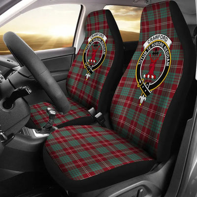 Clan Crawford Tartan Crest Car Seat Cover