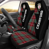 Clan Crawford Tartan Crest Flash Style Car Seat Cover LG83 Clan Crawford Tartan Today