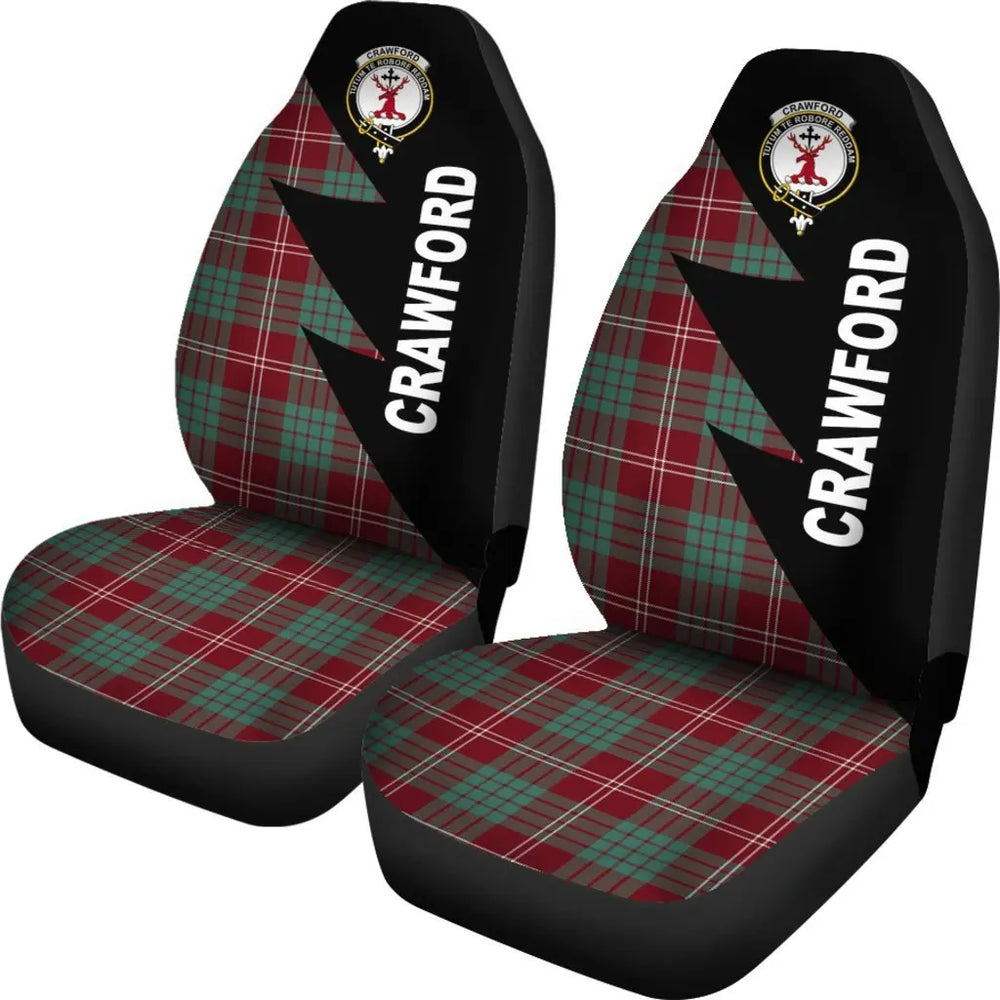 Clan Crawford Tartan Crest Flash Style Car Seat Cover LG83 Clan Crawford Tartan Today
