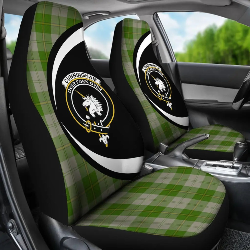 Clan Cunningham Dress Green Dancers Tartan Crest Circle Style Car Seat Cover UJ45 Clan Cunningham Tartan Today