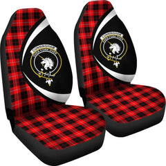 Clan Cunningham Modern Tartan Crest Circle Style Car Seat Cover FL86 Clan Cunningham Tartan Today