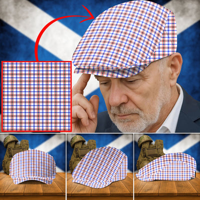 Clan Boswell Modern Tartan Flat Cap JO52