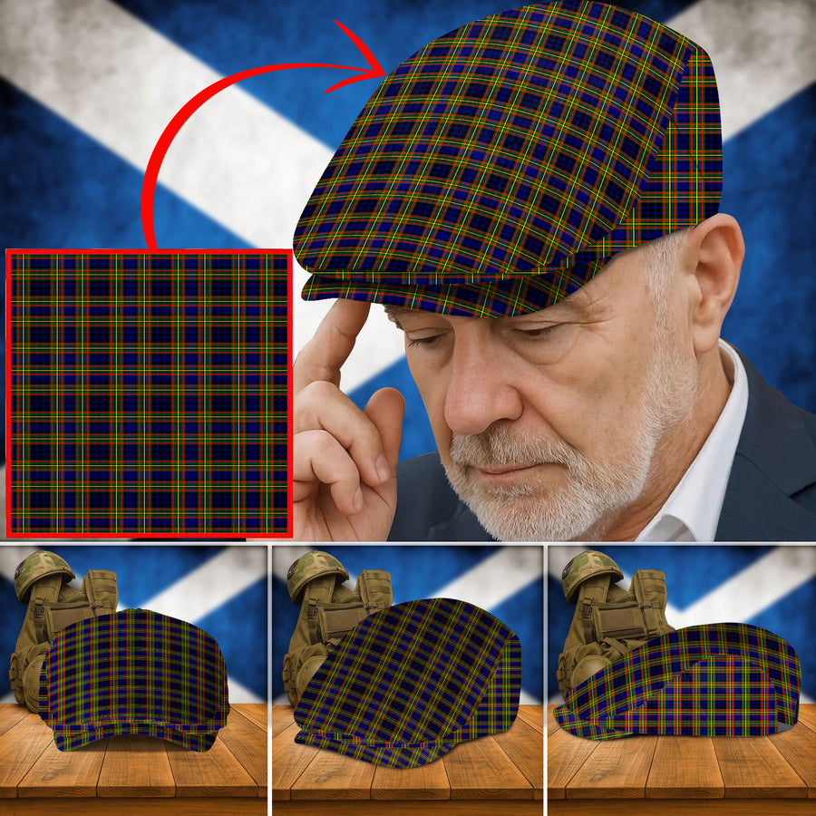Clan Clelland Modern Tartan Flat Cap