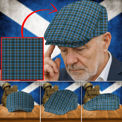 Clan Cockburn Modern Tartan Flat Cap NM58
