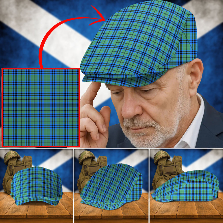 Clan Falconer Tartan Flat Cap