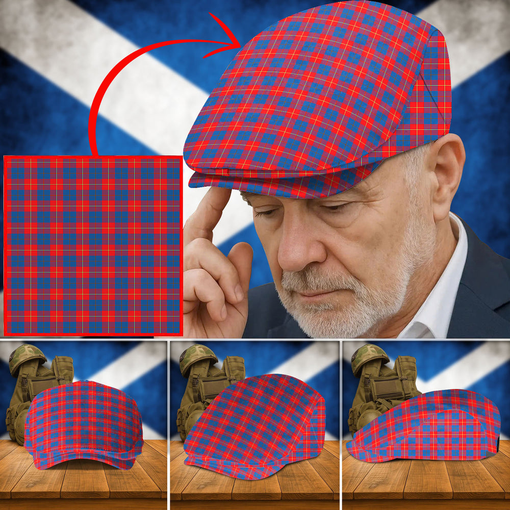 Clan Galloway Red Tartan Flat Cap AJ66 Galloway Red Tartan Tartan Today