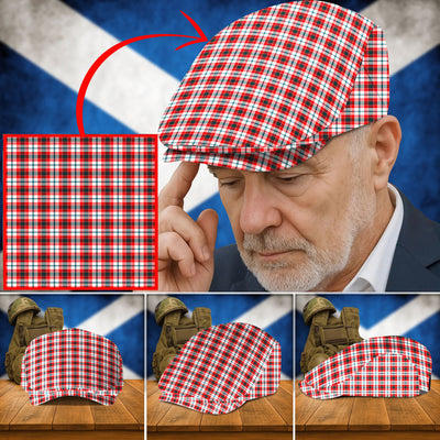Clan Glasgow District Tartan Flat Cap UC50