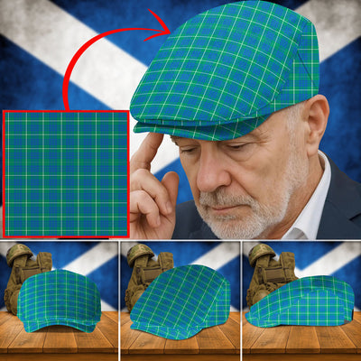 Clan Hamilton Hunting Ancient Tartan Flat Cap LL31