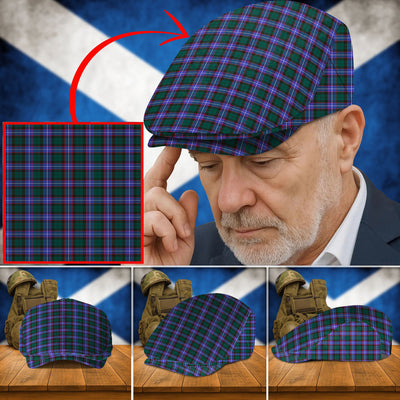 Clan Hunter Modern Tartan Flat Cap YG28