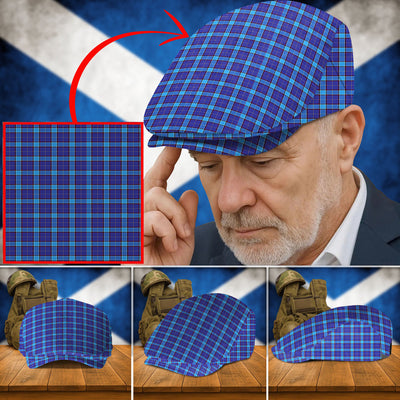 Clan Kirkcaldy Tartan Flat Cap MP99