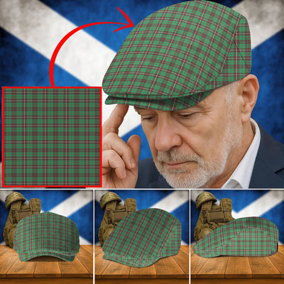 Clan MacKinnon Hunting Ancient Tartan Flat Cap TU13