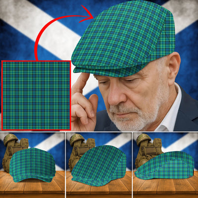Clan MacNeill of Colonsay Ancient Tartan Flat Cap JC78