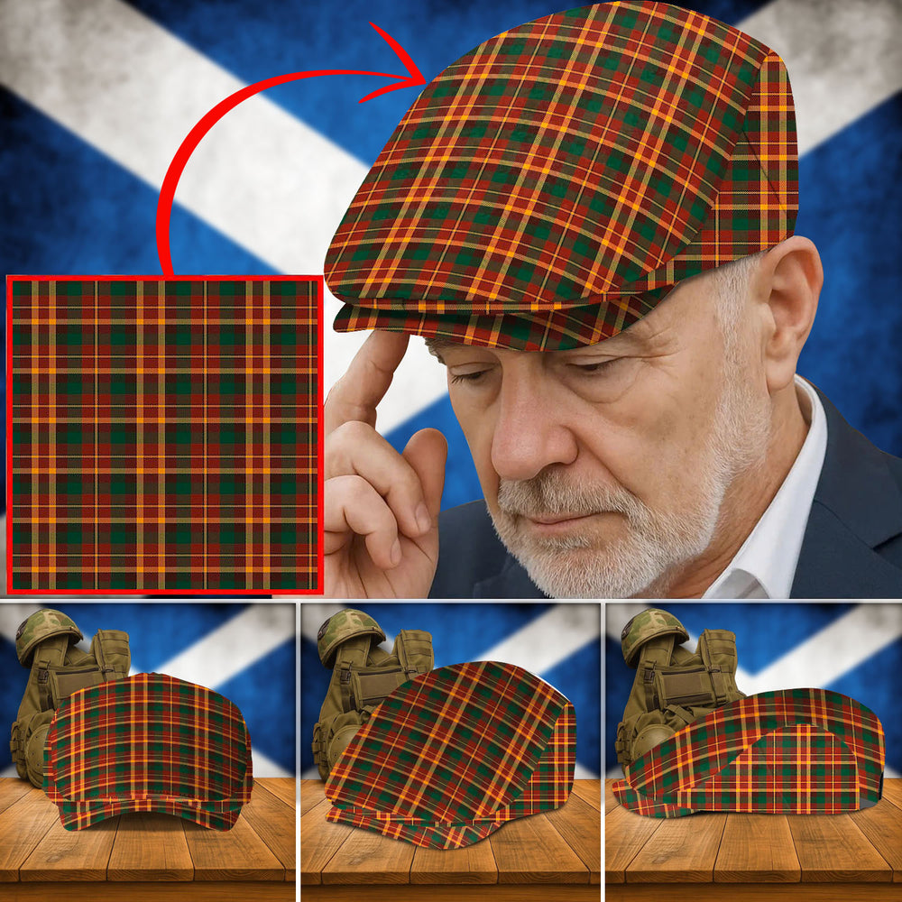 Clan McNally Tartan Flat Cap PP41 McNally Tartan Tartan Today
