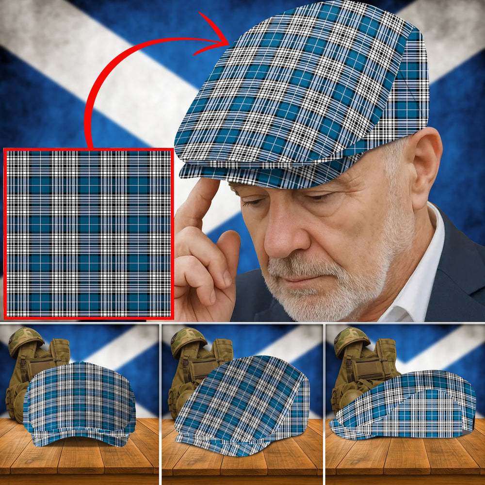 Clan Napier Modern Tartan Flat Cap AH86 Napier Modern Tartan Tartan Today