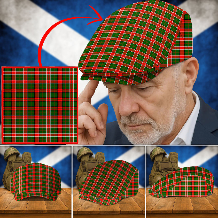 Clan Pollock Modern Tartan Flat Cap