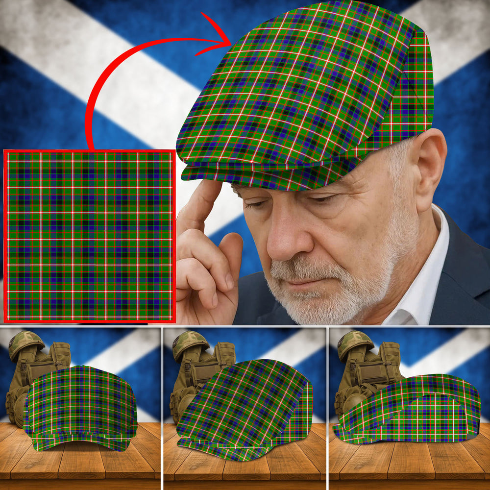 Clan Reid Green Tartan Flat Cap AH93 Reid Green Tartan Tartan Today