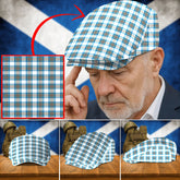 Clan Stewart Muted Blue Tartan Flat Cap VK43 Stewart Muted Blue Tartan Tartan Today