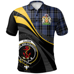 Clan Clark 02 Tartan Polo Shirt - Royal Coat Of Arms Style UU90 Clark 02 Tartan Tartan Polo