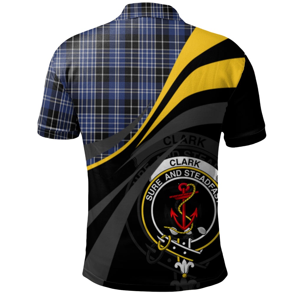 Clan Clark 02 Tartan Polo Shirt - Royal Coat Of Arms Style UU90 Clark 02 Tartan Tartan Polo