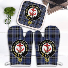 Clan Clark Tartan Crest Oven Mitt And Pot Holder (2 Oven Mitts + 1 Pot Holder) JH65 Clan Clark Tartan Today