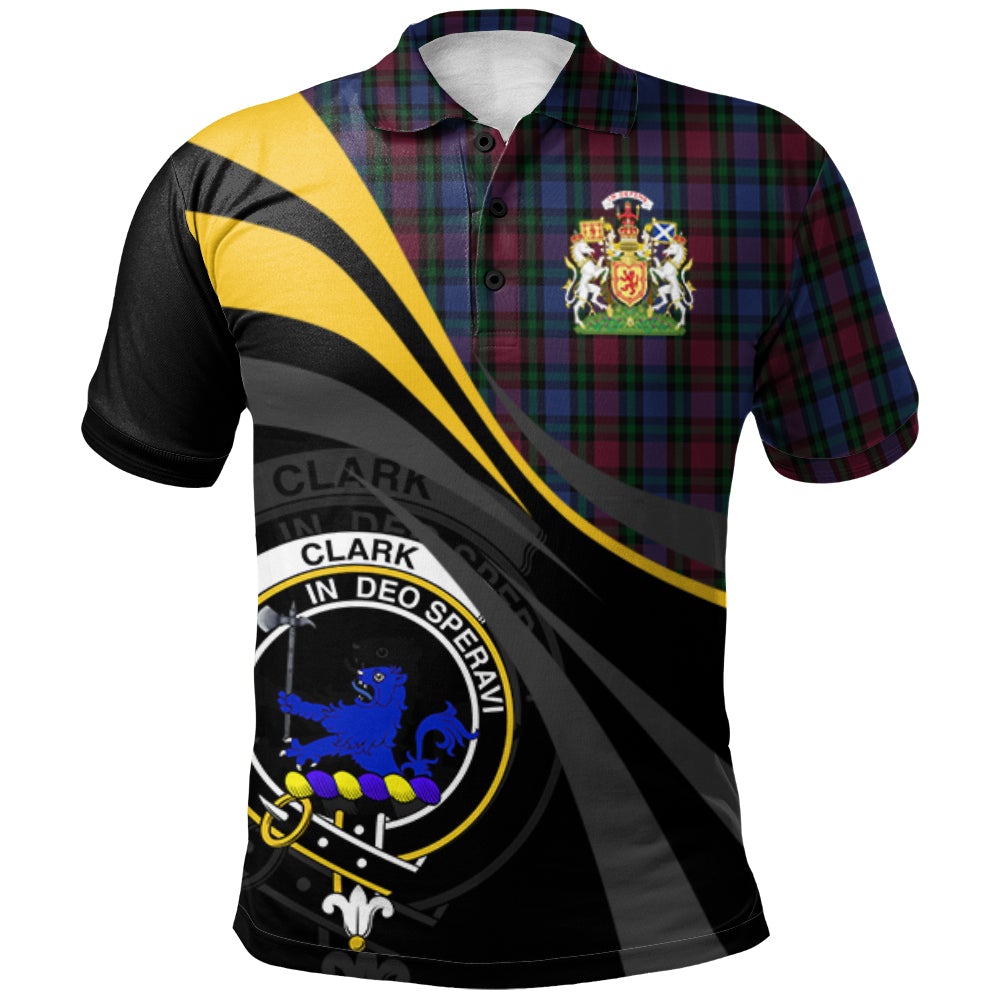Clan Clark (Lion) 01 Tartan Polo Shirt - Royal Coat Of Arms Style BZ75 Clark (Lion) 01 Tartan Tartan Polo
