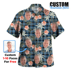 Clan Clark Ancient Tartan Custom Face Hawaiian Shirt – Unisex Gift for Family Members, Summer Party YS12 Clark Ancient Tartan Tartan Hawaii Shirt