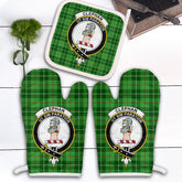 Clan Clephan Tartan Crest Oven Mitt And Pot Holder (2 Oven Mitts + 1 Pot Holder) QE54 Clan Clephan Tartan Today